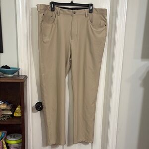 Men's Tan Pants - Greg Norman Classic Shark- 40x30